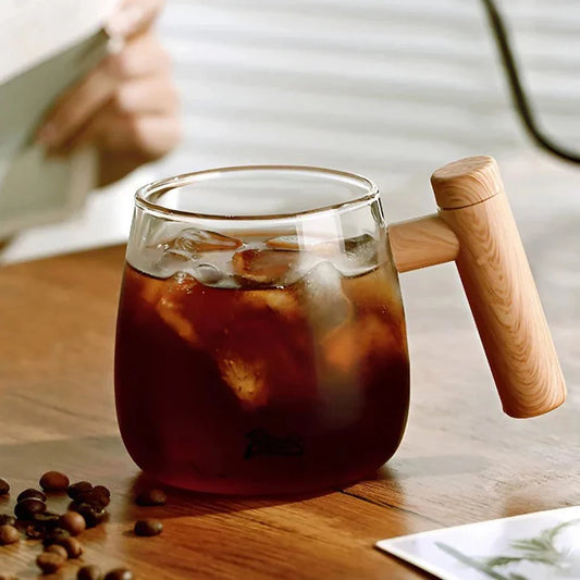 400ml Electric Self-Stirring Mug with Wooden Handle